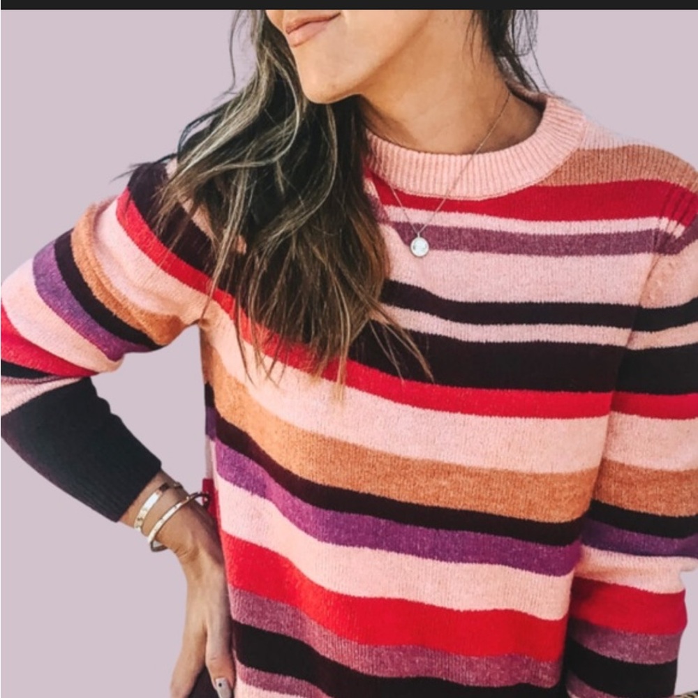 A New Day Women's Multicolor Striped Sweater